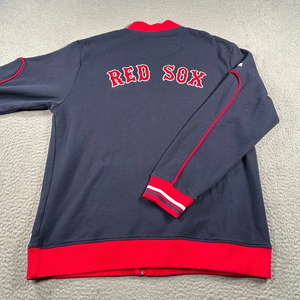 Stitches Boston Red Sox Jacket Men Large Blue Track MLB Baseball Bomber Full Zip
